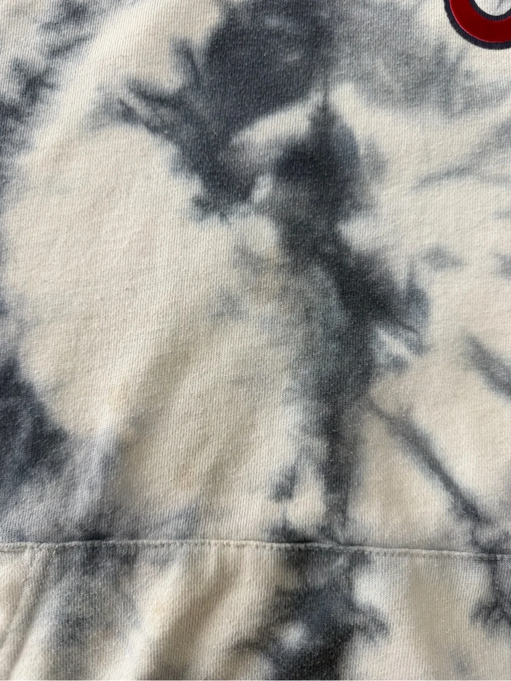 197/295 True Religion Men’s Large Tie Dye Hoodie Gray Black Red Horseshoe Logo